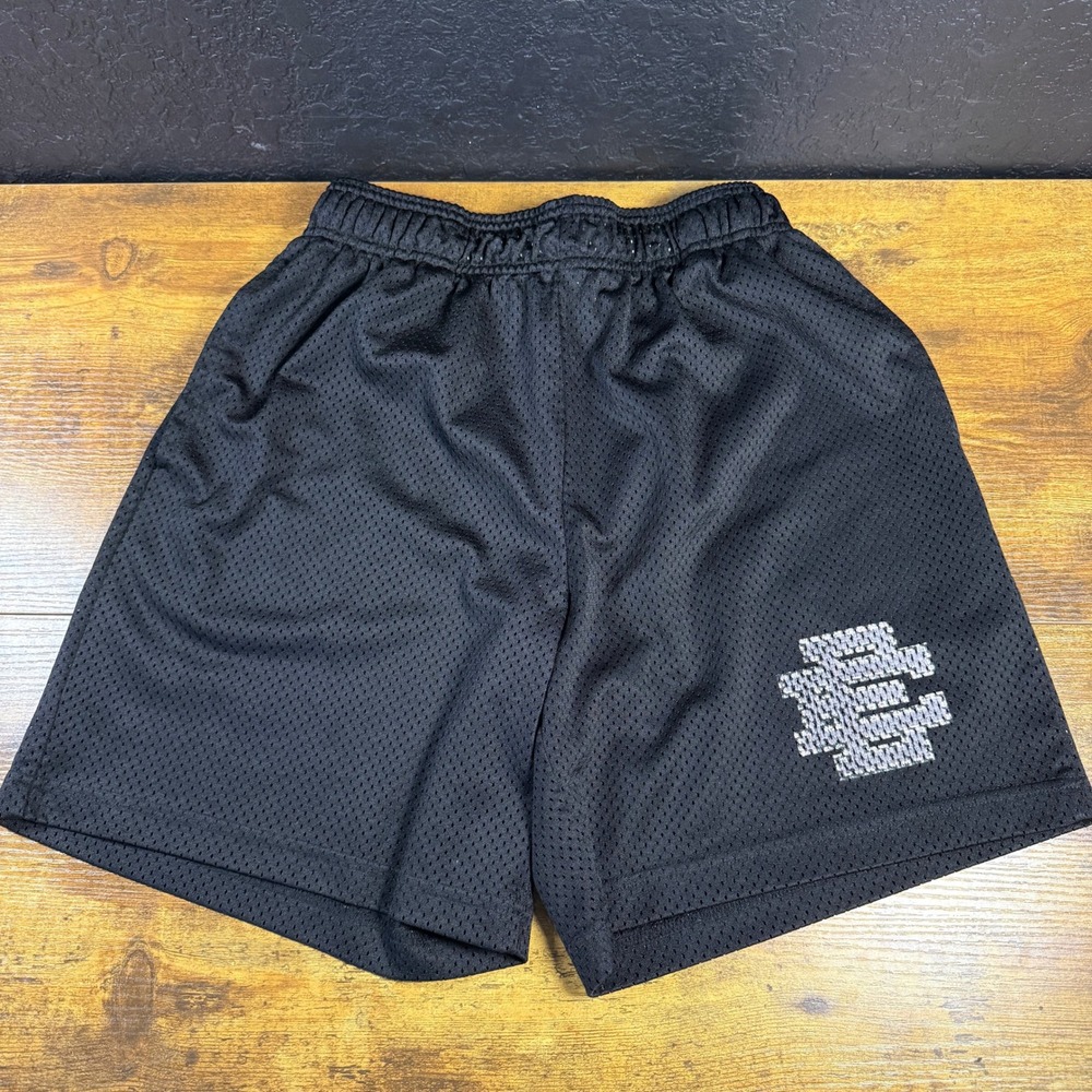 Eric Emanuel Basic Mesh Black Polyester Athletic Shorts Mens Large